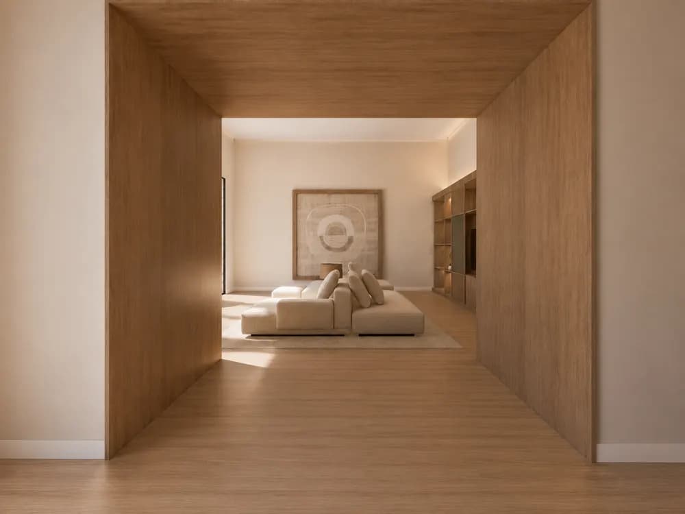 Render 3D de interiorismo de 20 Studio — proyecto 7