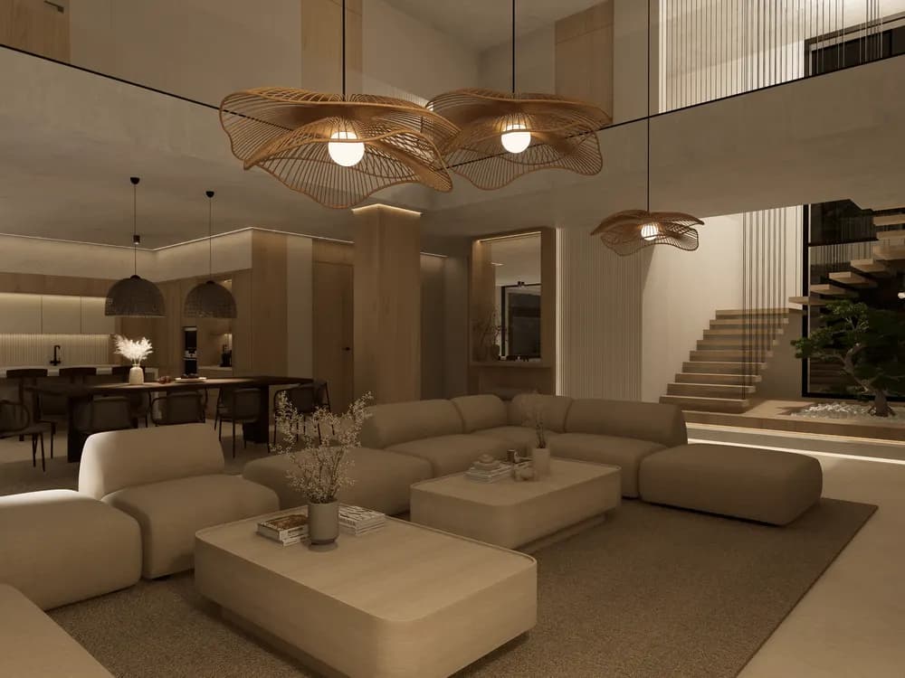 Render 3D de interiorismo de 20 Studio — proyecto 8