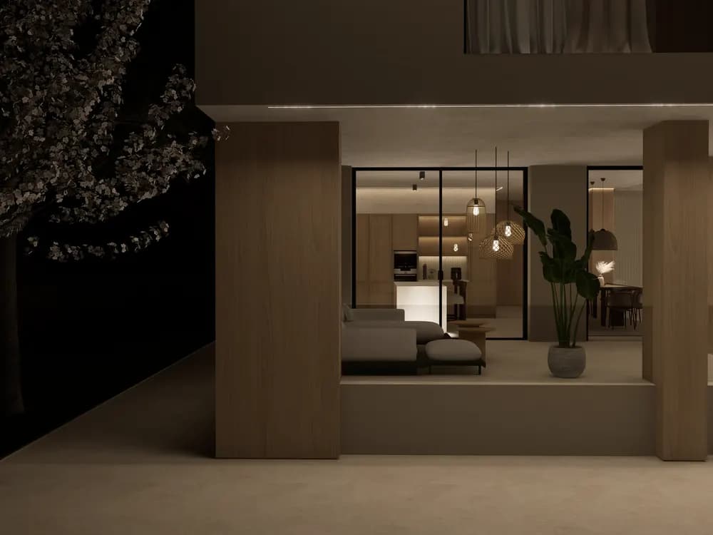 Render 3D de interiorismo de 20 Studio — proyecto 9